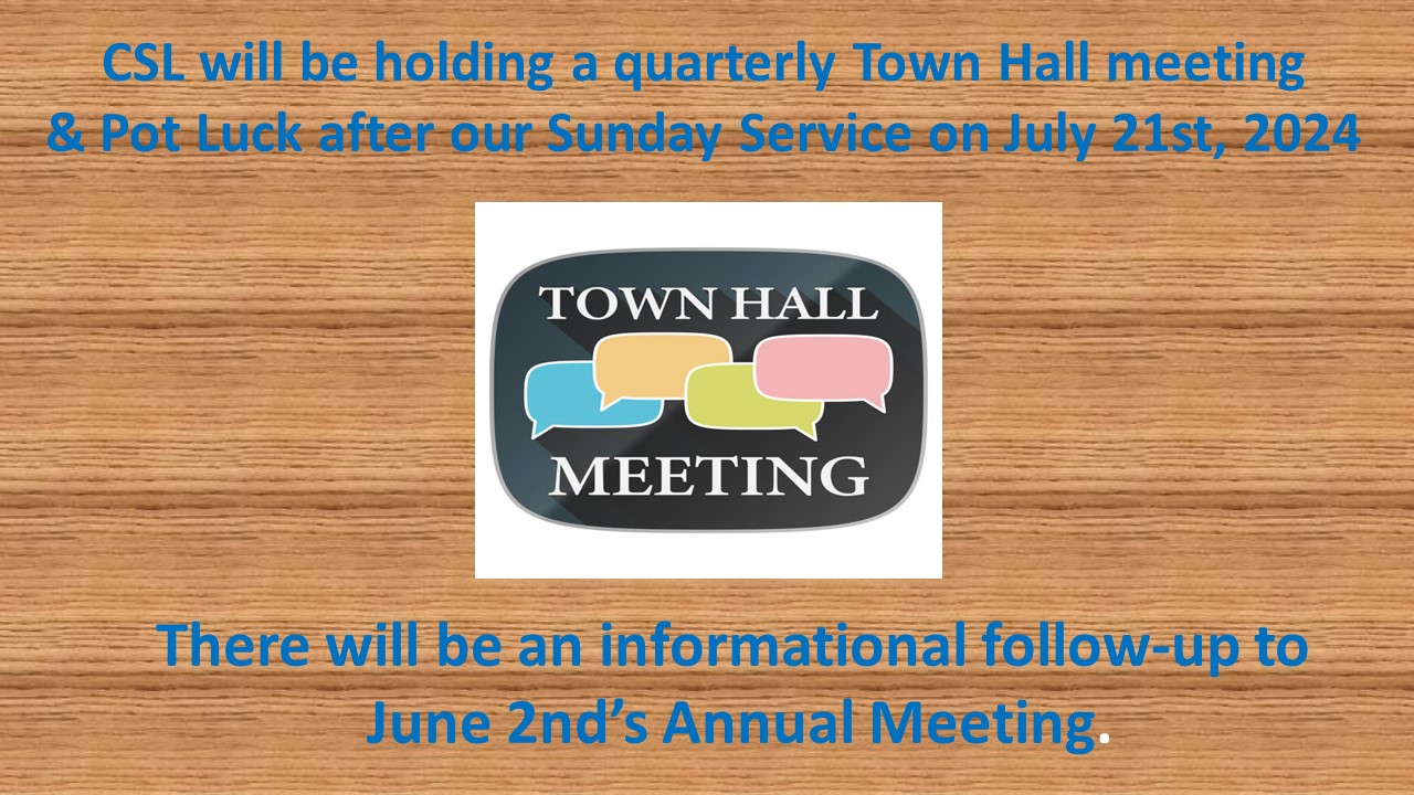 Townhall graphic for July 21 2024