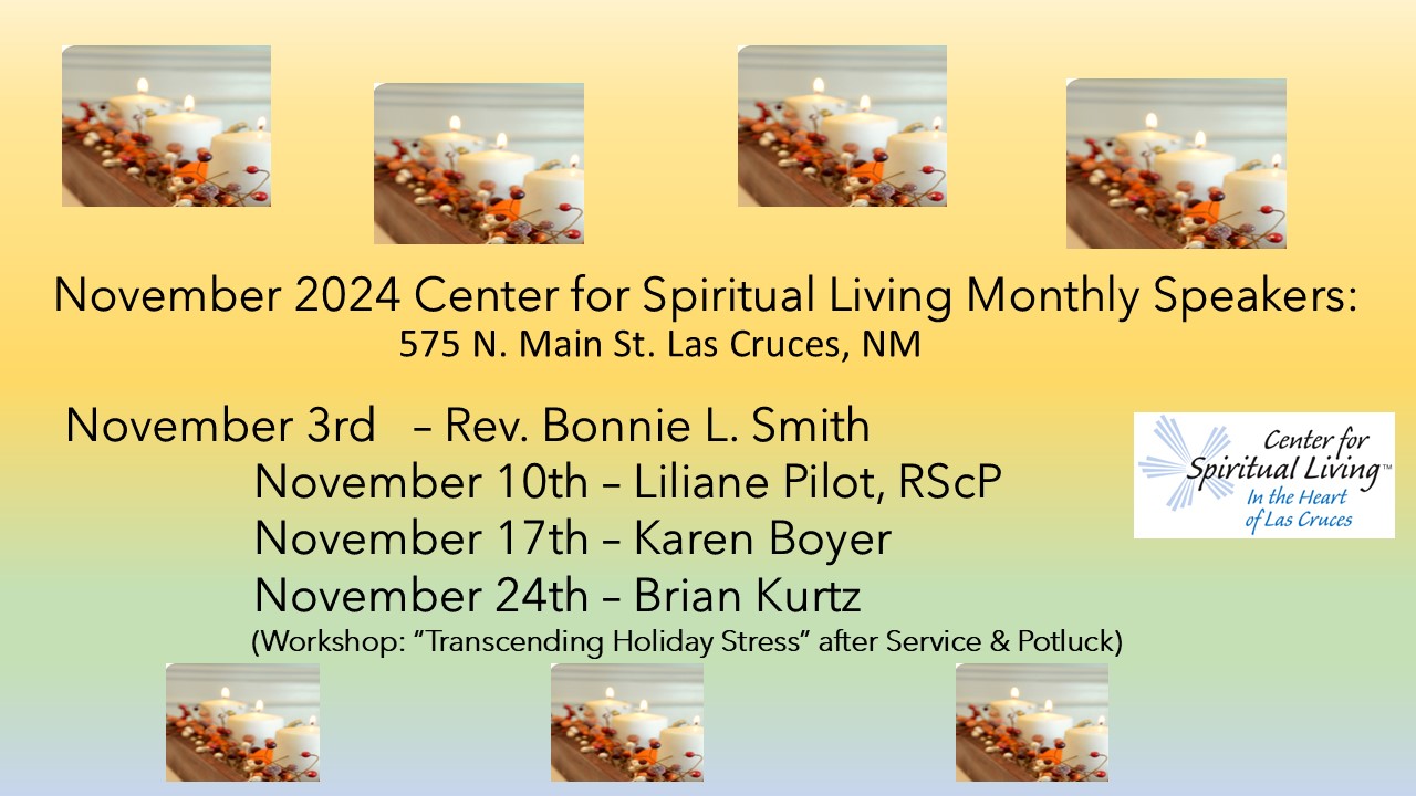 November 2024 Monthly Speakers Graphic