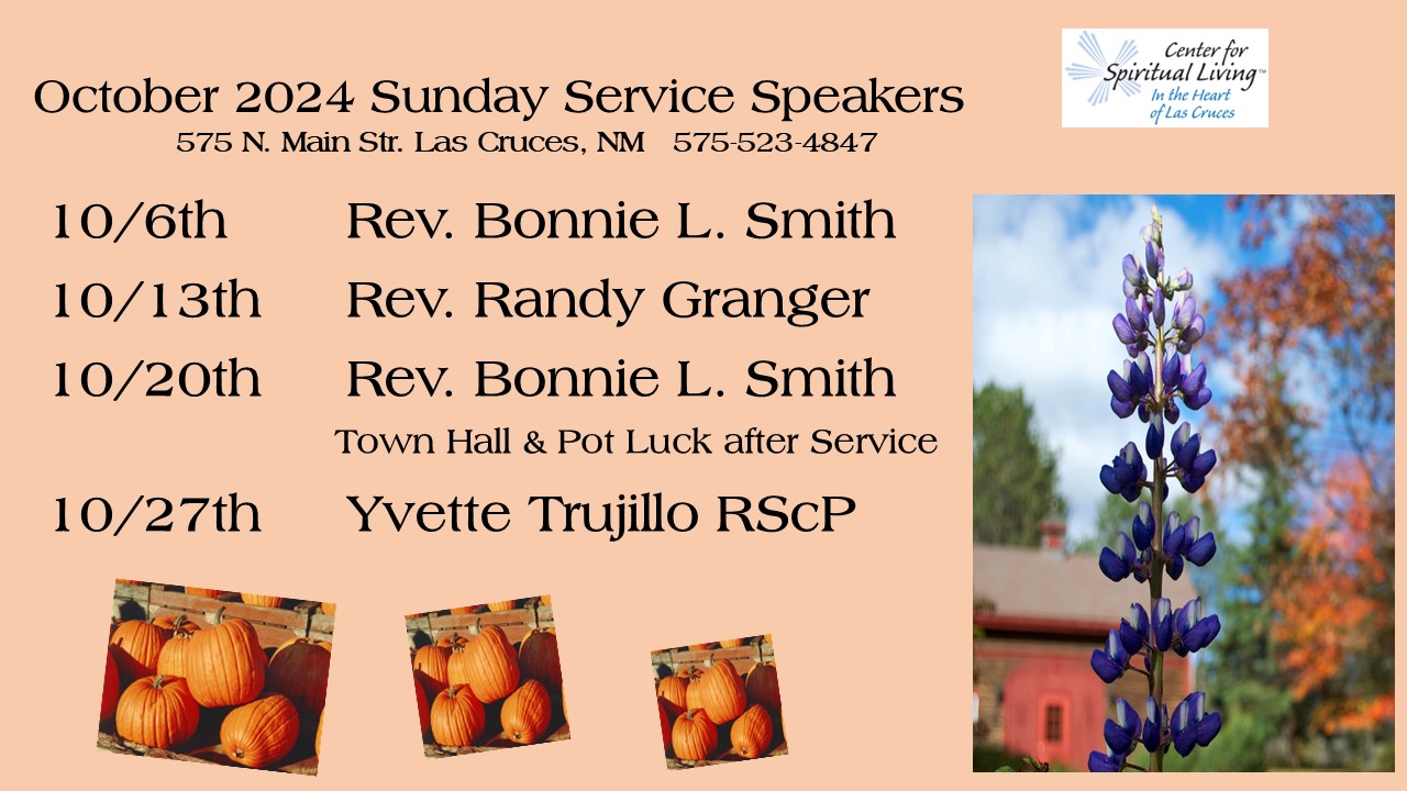 October 2024 Sunday Service Speakers